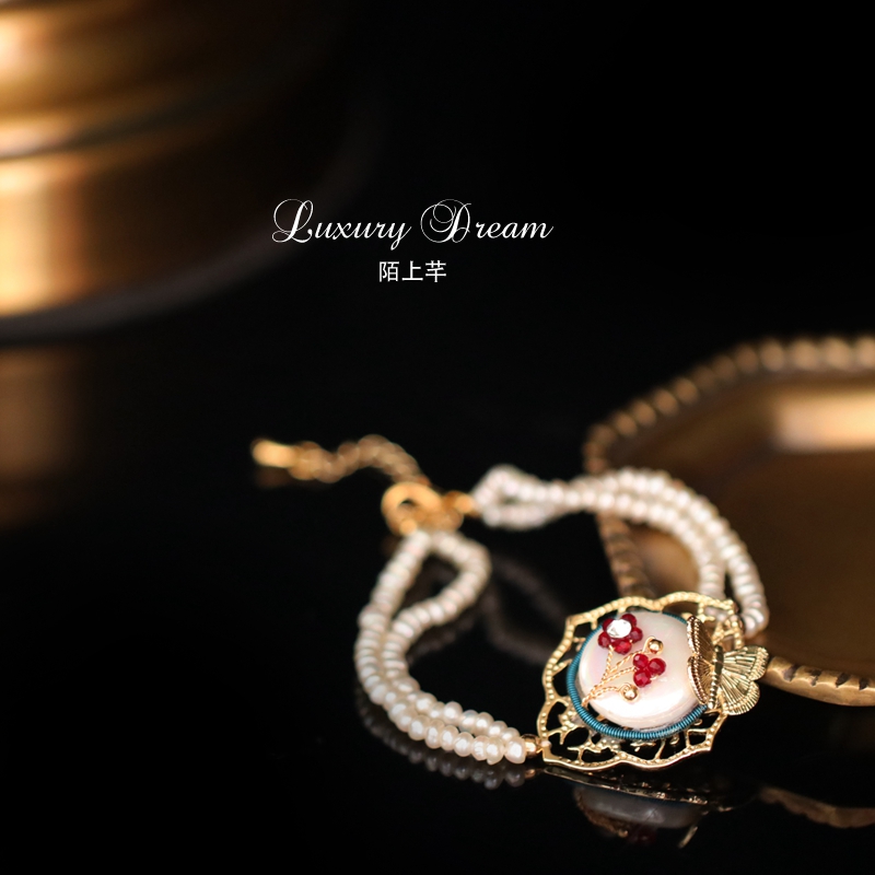 Strangeness to the Antique Double Layer Pearl handmade Xiaomi Pearl simplified beads light and luxurious accessories for female pop ornaments