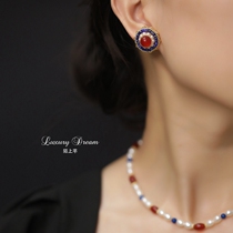 Suitable for summer earnails Red Re Earring China Air-cooled fresh wind ear decoration small high ear crash