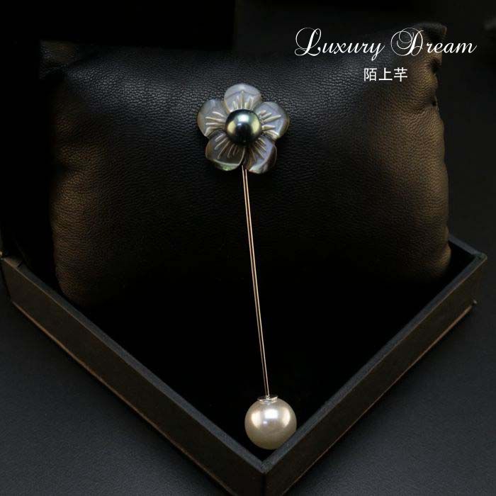 Hoa vỏ tự nhiên, trâm cài, trâm cài, lady, ngọc trai, pin, pin, trang phục mùa hè, phụ kiện phù hợp cai ao