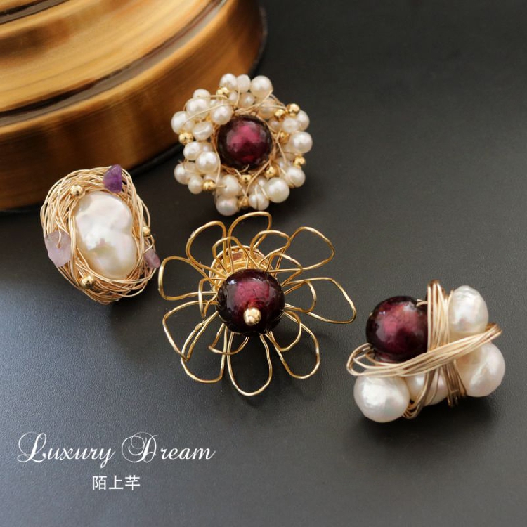 Baroque trâm cài áo chống ánh sáng pin nhỏ trang trí sáng tạo hoang dã Nhật Bản nhỏ ngọc trai trâm ghim cài cổ áo sơ mi nam