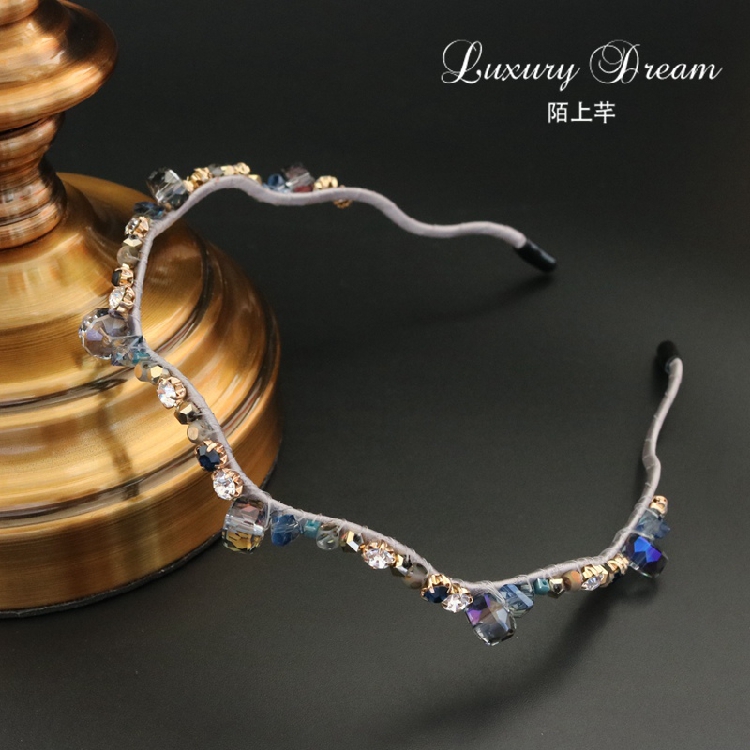 Strangeness lady's hair hoop Adult brief 100 lapped atmosphere hair stirrup with super-fairy crystal pressure and a sea