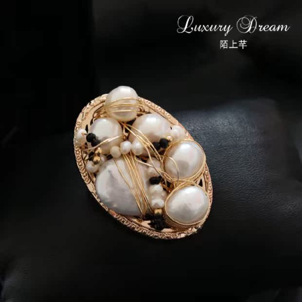 Baroque Pearl Vintage Trâm cài Corsage Pin Hàn Quốc Không khí sang trọng Phụ kiện Quần áo Khăn quàng cổ ghim cài áo vest