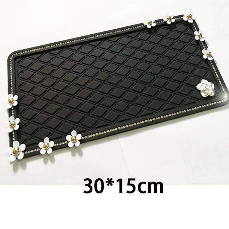 Car dashboard multi-function diamond storage mat Car cute clouds Mobile phone non-slip high temperature resistant non-slip mat