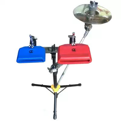 Percussion instrument Professional troupe Folk music percussion high and low clapper hi-hat Opera plastic wooden fish combination set