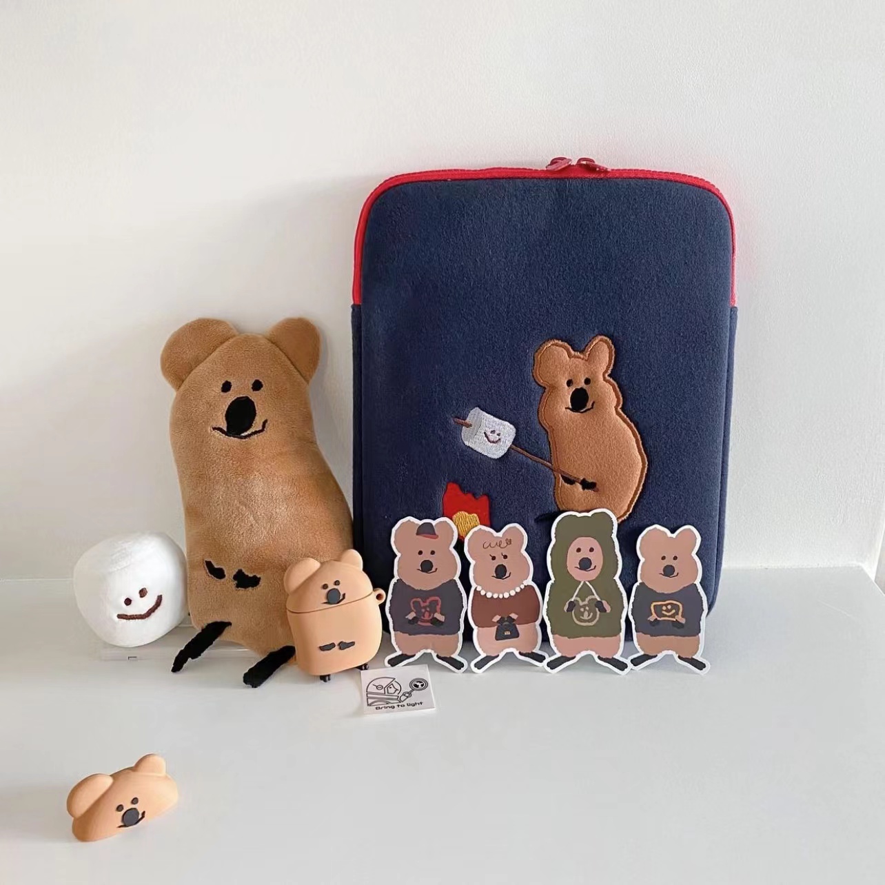 Korean Kangaroo Pepper Liner Bag iPad flat notebook containing bag Caulla electric brain bag anti-fall 1315 inch