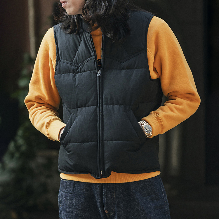 Non Stock Retro Quilted Winter Warm Silk Cotton Zipper Vest Men's Outdoor Windproof Quilted Vest