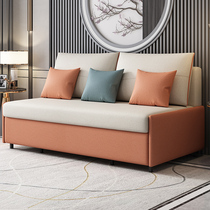 Foldable sit-and-use multifunction single double living room small family type light extravagant net red washout tech cloth sofa bed