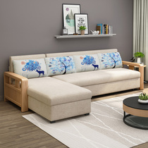 Noble Princess Sofa Bed Multifunction Foldable with storage Small family type Living room Modern Nordic latex sitting and sleeping