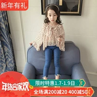 Áo sơ mi voan hoa cho bé gái mùa xuân 2018 Trẻ em mặc Big Boy Casual Loose dài tay áo mỏng búp bê thời trang trẻ em cao cấp