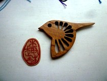 (Muqufang) Log 11-hole bird-shaped cross-stitch thread row