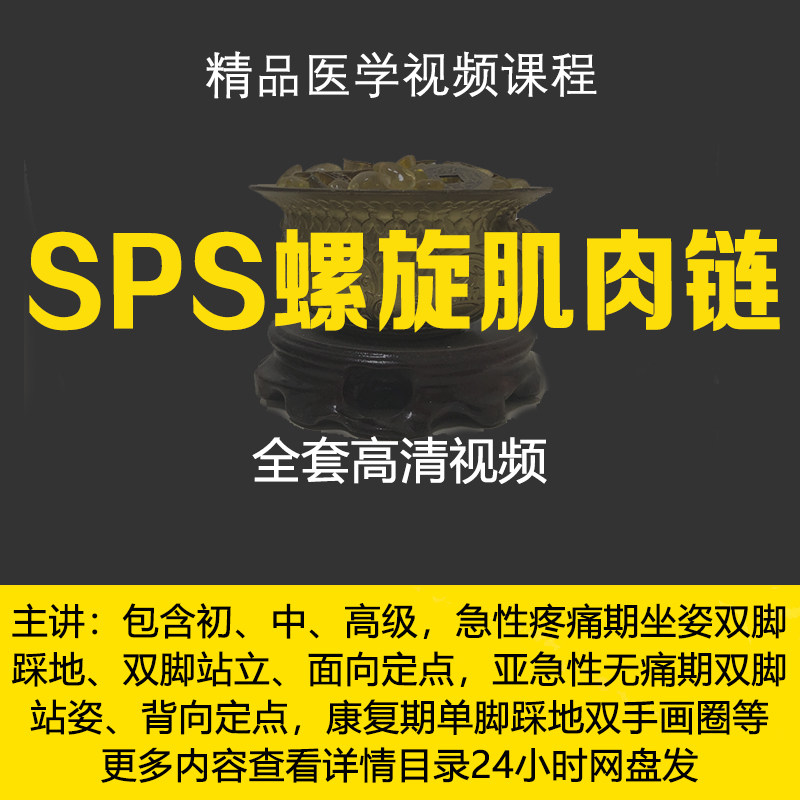 Spiral Stable Muscle Chain Chinese Teaching SPS Film Course Ridge Column Side Meniscus Disc Herniated Movement Rehabilitation
