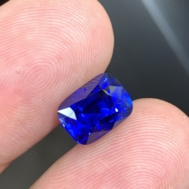 Caiyi jewelry 4 01ct Sri Lankan natural burnt royal blue sapphire bare stone high-end color treasure customization