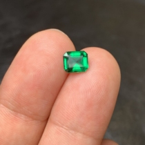 Caiyi jewelry 1 01ct natural Zambian oil-free Wharton emerald bare stone ring pendant color treasure