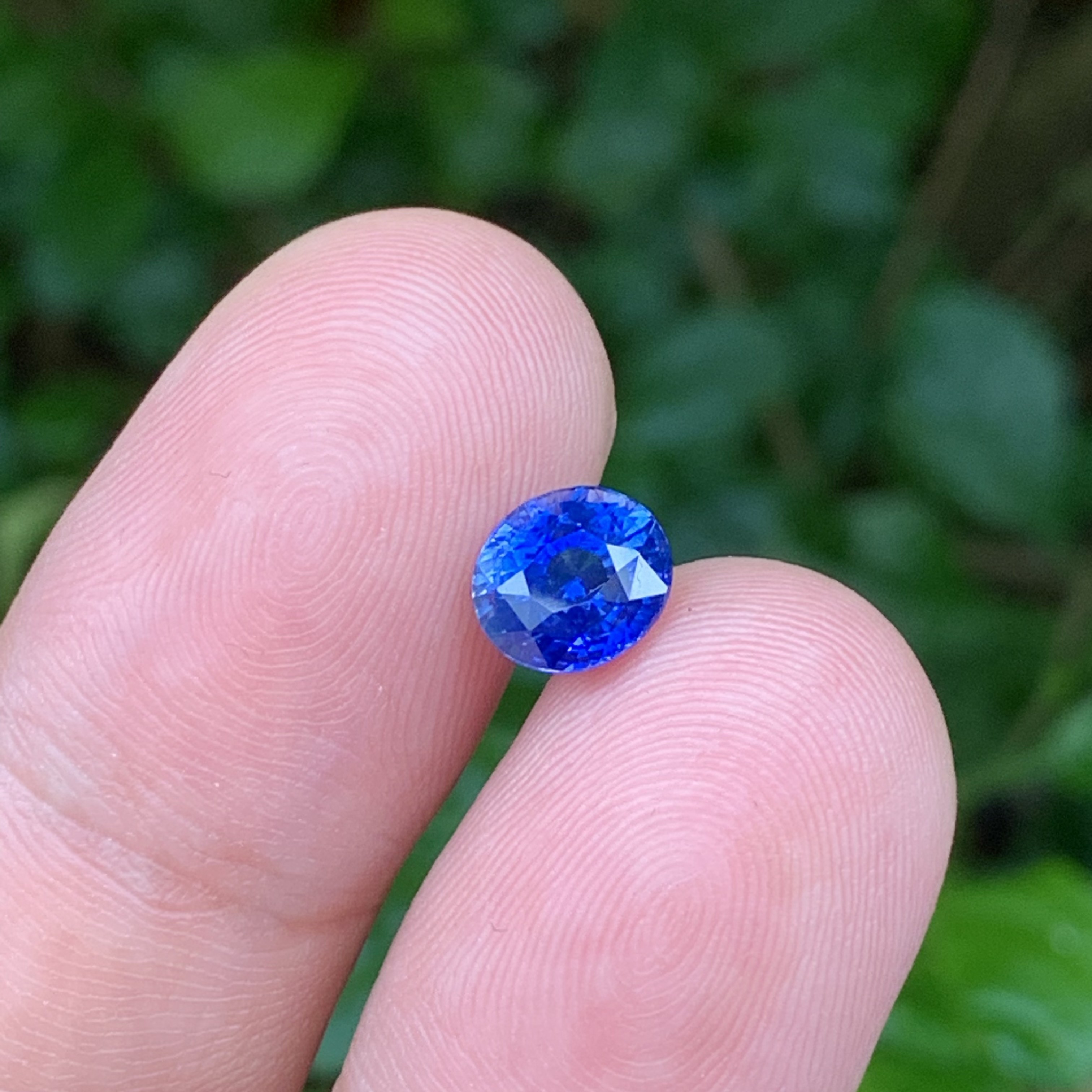 Caiyi jewelry 2 01ct Madagascar natural unburned royal blue sapphire loose stone color treasure customization