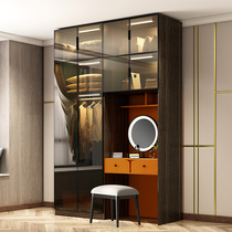 Modern minimalist wardrobe Bedroom Easy closet Light Luxury small and versatile Wardrobe Makeup combined furniture
