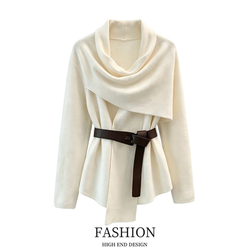 High-End Atmospheric Scarf-Collar Knit Cardigan for Women, Autumn Plus-Size Lazy Loose Design Sweater Coat High-End Atmospheric Scarf-Collar Knit Cardigan for Women, Autumn Plus-Size Lazy Loose Design Sweater Coat