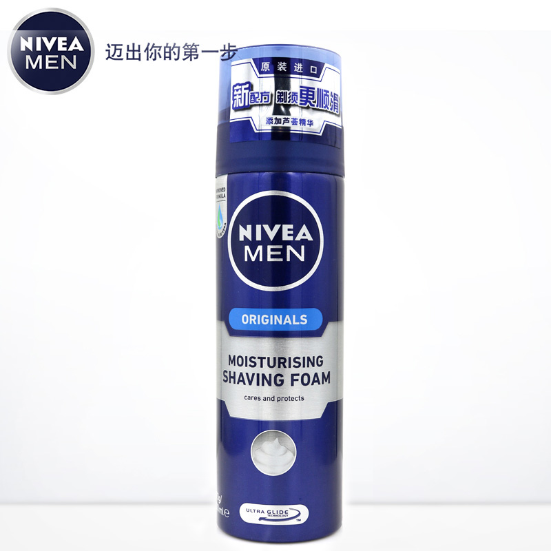 妮维雅男士剃须泡沫软化胡须啫喱膏电动刮胡刀须后护理油200ml
