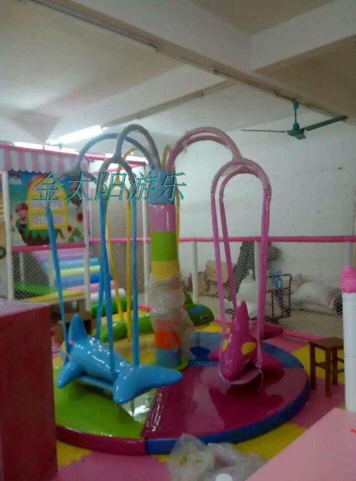 Naughty Castle Electric Accessories Soft Bag PVC Dolphins Rotate Swing - Swing Children's Park