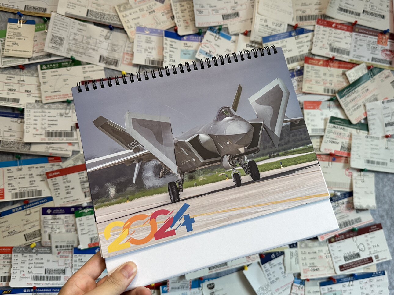 2024 Air desk calendar annihilate 20 annihilate 16 fighter desk calendar original aerial photography desk 6 calendar-Taobao