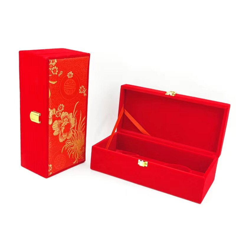 Red Wedding Dragon and Phoenix Bracelet Jewelry Box Velvet Wedding Jewelry Box Gold Jewelry Bracelet Box Jewelry Storage Box