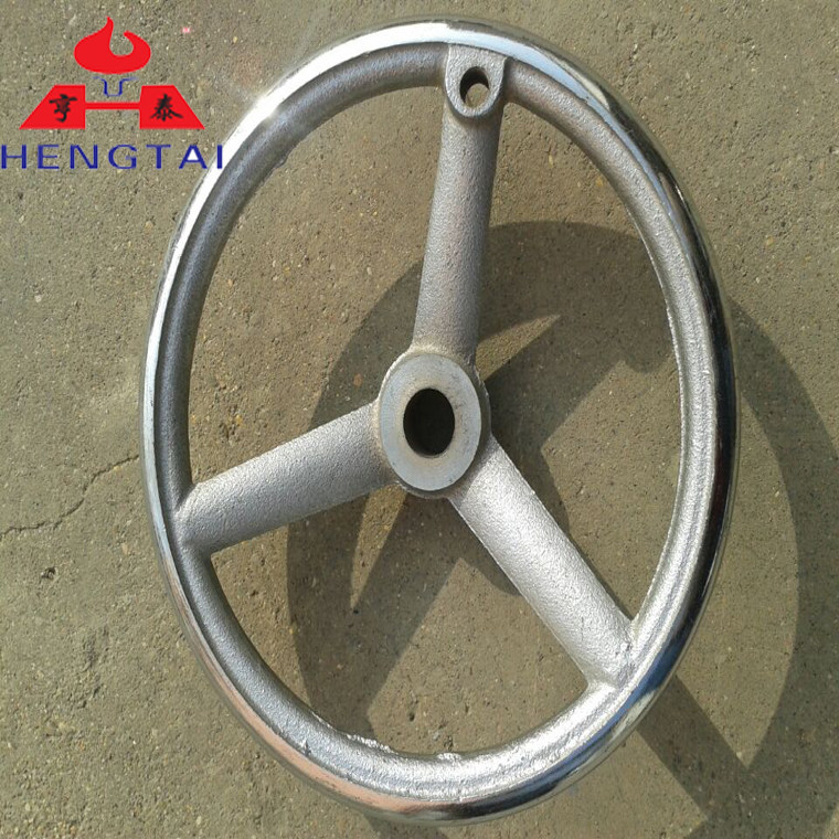 Manufacturer produces light cast iron handwheel machine bed accessories Round wheel edge handwheel chromed handwheel with handle