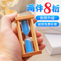 Wooden hourglass timer anti-fall children brushing teeth 1 3 personality three minutes time sand bottle creative small ornaments