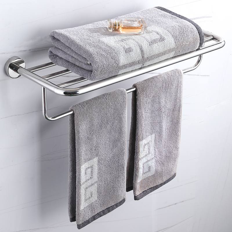 European-Style Simple Bathroom Towel Rack Stainless Steel 304 Towel Rack Bathroom Hotel Guesthouse Bathroom Hardware Accessories