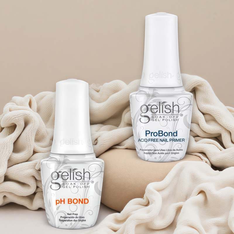 Authentic American Harmony Ph Balancing Desiccant Gelish Crystal Nail Acid-Free Adhesive I Anti-Lift Primer