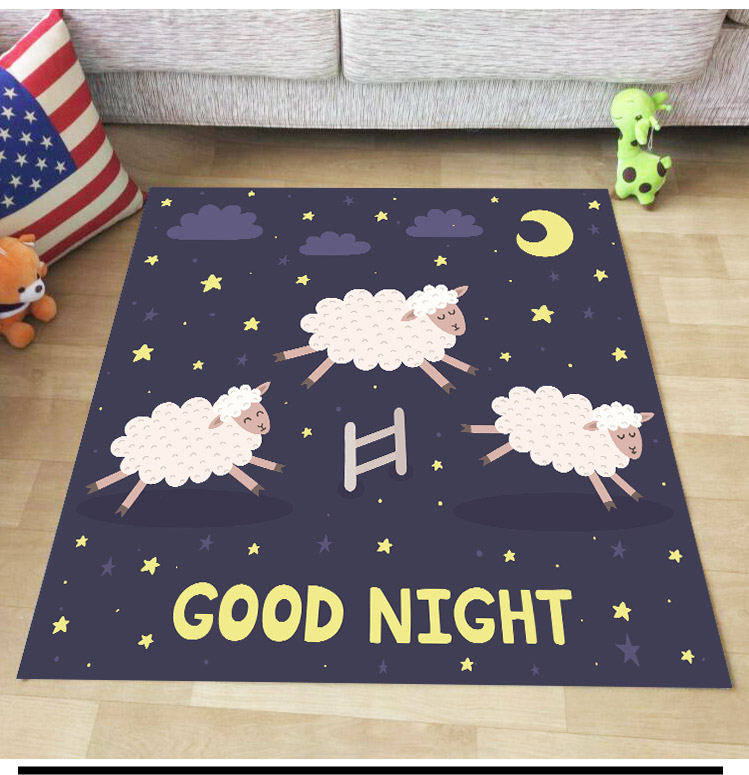 Hộ gia đình dễ thương phim hoạt hình khủng long thảm giỏ vuông ghế máy tính cho trẻ học thảm bàn ghế thảm sàn - Thảm thảm ngủ