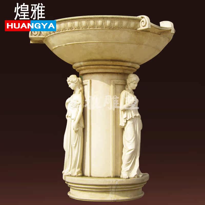 Eurostyle Artificial Sandstone Beauty Spray Pool Hotel Clubhouse Outdoor Fountain Sandstone Sculpture