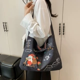 Японский вместительный и большой шоппер для отдыха, универсальная модная сумка на одно плечо