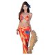 Sexy Resort-Style Tie-Dye Halterneck Two-Piece Swimsuit for Women, Skirt-Style Three-Piece Set, Beach Bikini, High-End Swimwear