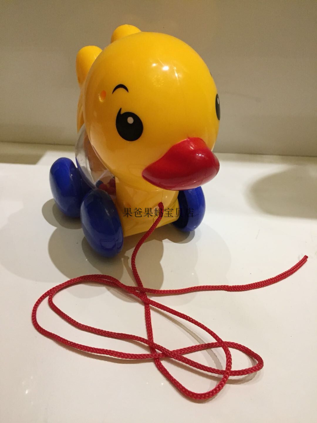 Pull rope cute duck tease baby toddler toys Drag pull line duck with rattle function children's toys