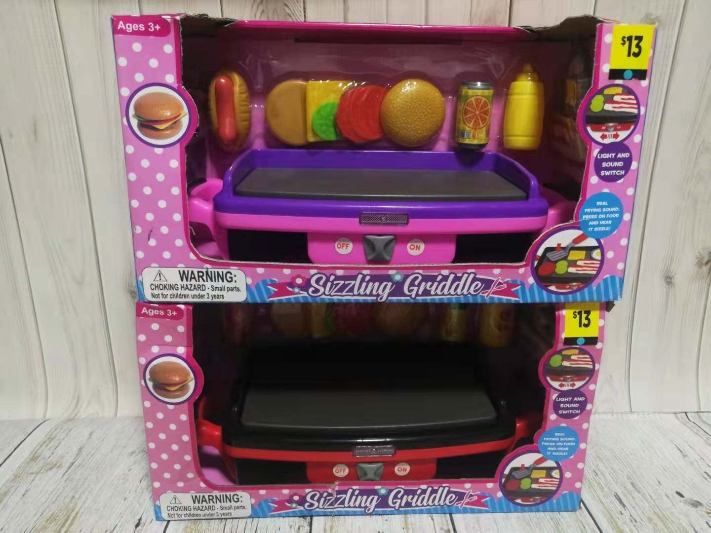 Children's barbecue plate toy simulation set simulation grilled skewers barbecue home wine cola BBQ grill pan oven