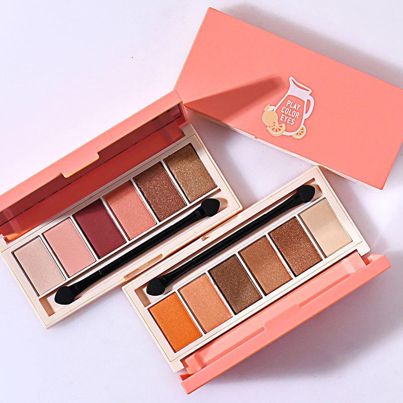 Fruit Series Six Color Eye Shadow Pearls Matt Mix Eye Shadow Pan Large Red Fruit Eye Shadow Waterproof Without Fainting