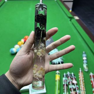 水晶定制中国游龙玫瑰花玫瑰加长把台球杆大小头杆加长把 成品