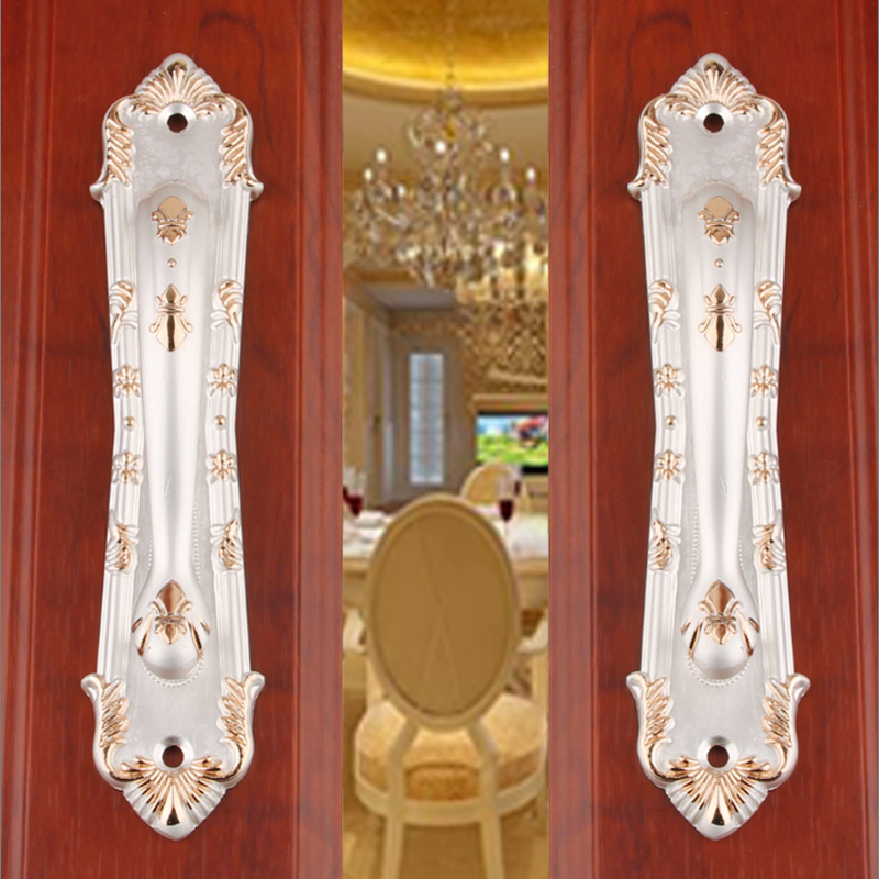 European-style classic exposed handle overall cabinet door invisible door room wooden door door to door retro handle simple antique copper