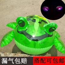 Pneumatic toy inflatable Luminous frog with elastic rope bouncing air tortoise tortoise inflatable animal long rod balloon stall