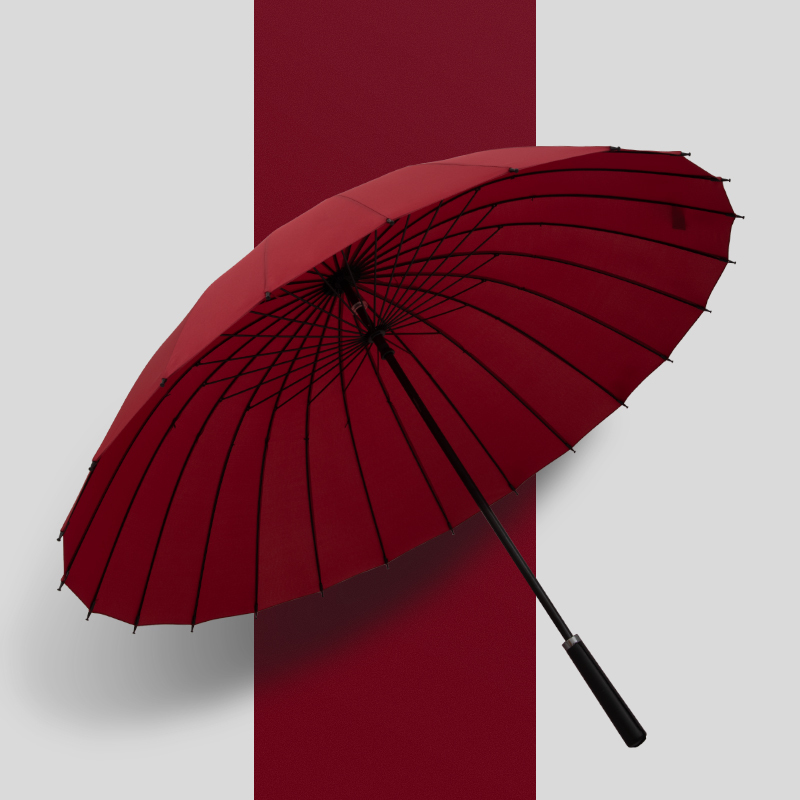 Creative 24-Rib Extra-Large Umbrella, Wind-Resistant, Sunny and Rainy Weather Umbrella, Long Handle Straight Umbrella, Unisex, Double-Person, Typhoon-Resistant, Red Large Umbrella Creative 24-Rib Extra-Large Umbrella, Wind-Resistant, Sunny and Rainy Weather Umbrella, Long Handle Straight Umbrella, Unisex, Double-Person, Typhoon-Resistant, Red Large Umbrella