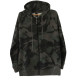 Cool and handsome hip-hop European and American large size camouflage style male and female couple spring and autumn hooded jacket zipper pure cotton terry sweater