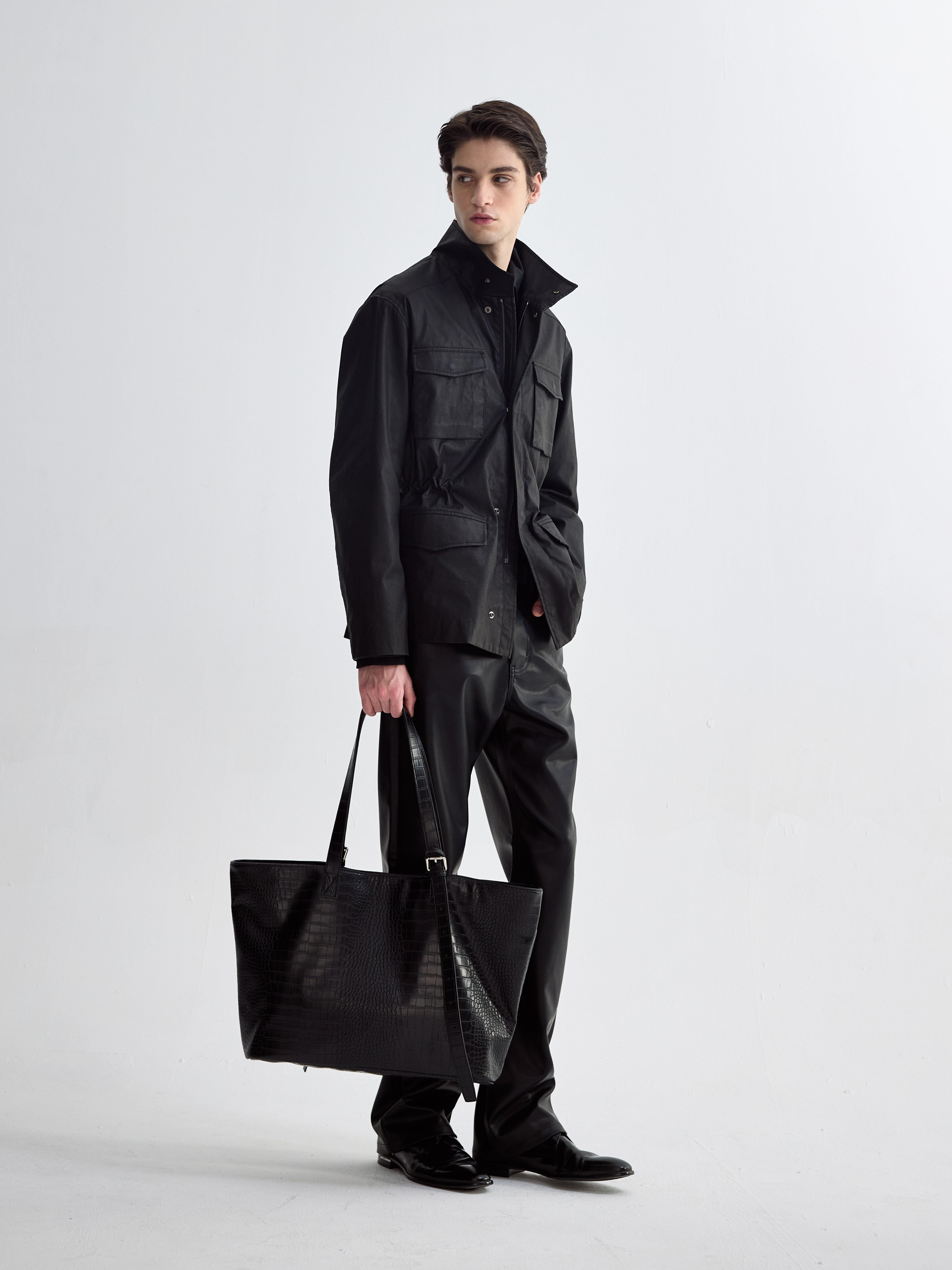 PURESQUARE Vegetable-Tanned Leather Tote Bag
