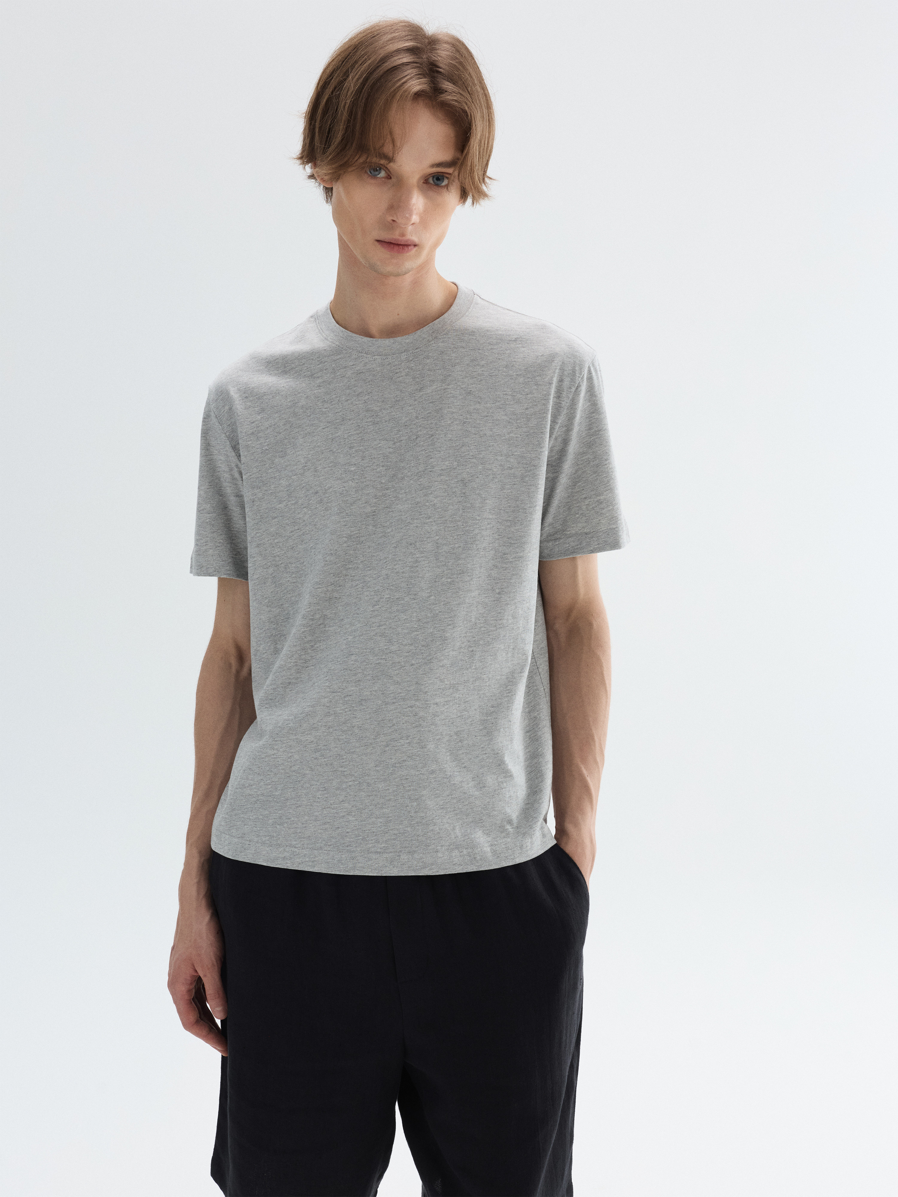 PURESQUARE Ultra-Soft Long-Staple Cotton Relaxed Tee