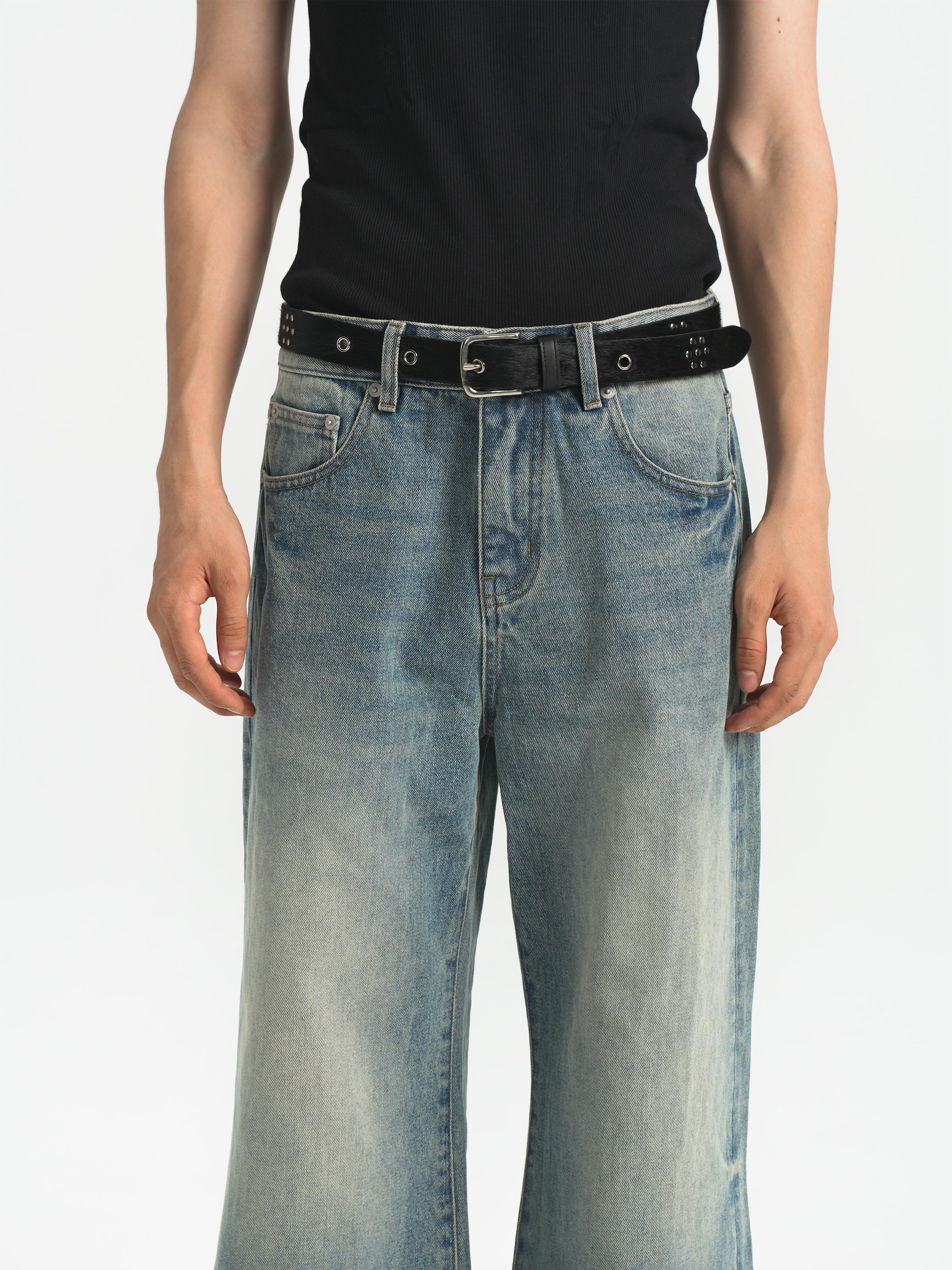 PURESQUARE Studded Leather Belt