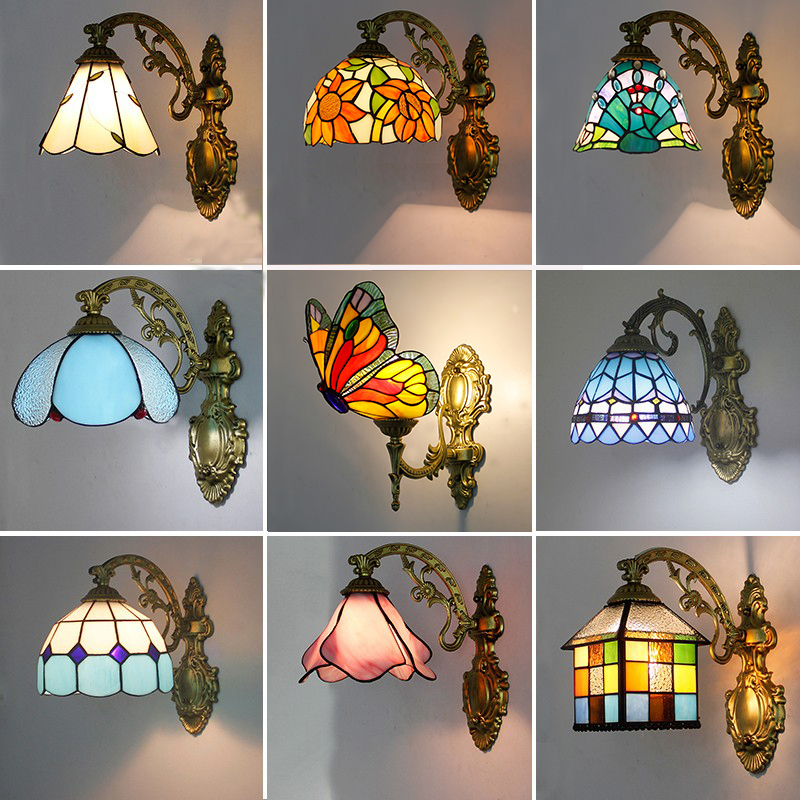 American-Style Wall Lamp, Nordic Retro Bedroom Bedside Lamp, European-Style Living Room Creative Aisle Wall Lamp, Washbasin Mirror Front Lamp