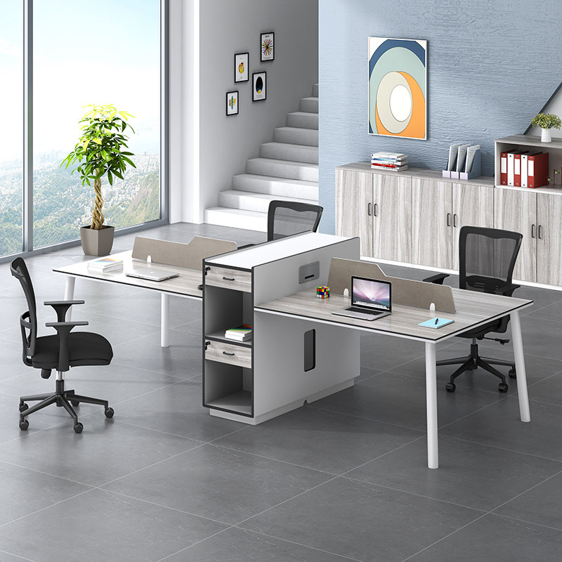 Shanghai staff desk chair combination of four standing screen desk office furniture working position screen position desk