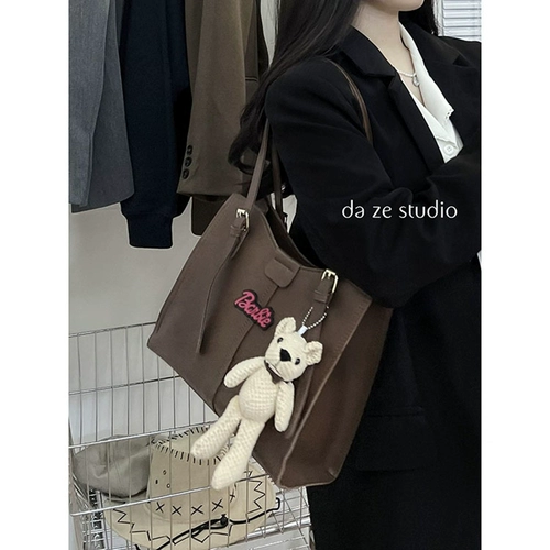 Вместительная и большая демисезонная ретро сумка через плечо, универсальная сумка на одно плечо