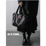 Вместительная и большая сумка через плечо, черная сумка на одно плечо