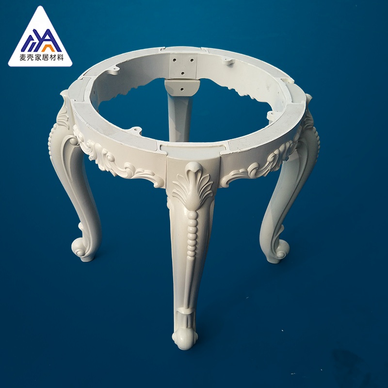 European-style embossed flower plastic dressing stool round stool white embryo ABS plastic steel makeup stool outer frame semi-finished blank frame