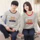Bộ đồ ngủ cotton mùa thu đông nữ dễ thương 2018 phiên bản Hàn Quốc mới của cặp đôi dịch vụ tại nhà cho nam bộ đồ dài tay