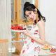 ໂຮງງານຂາຍໂດຍກົງ summer imitation silk home clothes sweet micro-supply pajamas suspender skirt KW191101